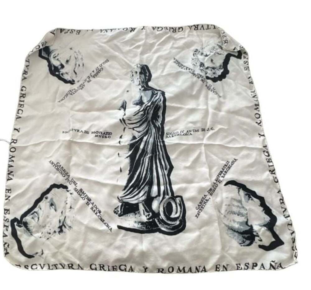Escultura Griega y Romana en Espana Greek Sculpture Silk Scarf